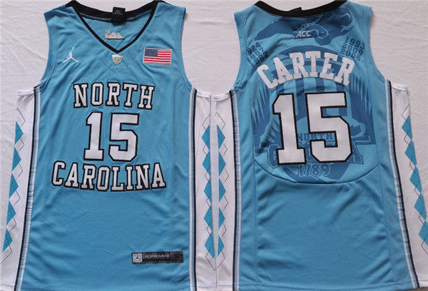 Vince Carter North Carolina Tar Heels blue jersey
