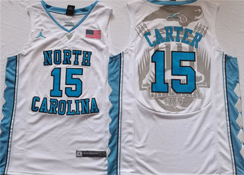 Vince Carter North Carolina Tar Heels white jersey