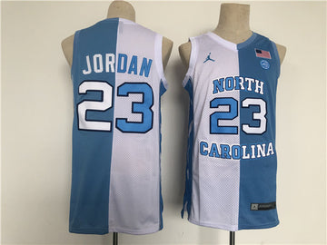 Michael North Carolina Tar Heels white Split jersey