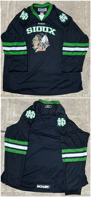 Custom North Dakota Fighting Sioux black jersey