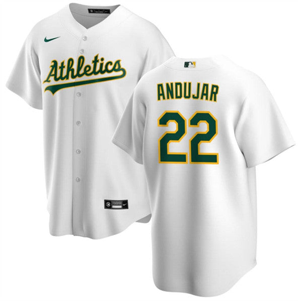 Miguel Andujar Oakland Athletics white jersey