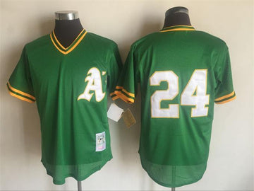 Rickey Henderson Oakland Athletics green Throwback jersey