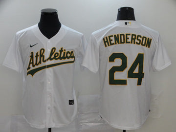 Rickey Henderson Oakland Athletics white jersey