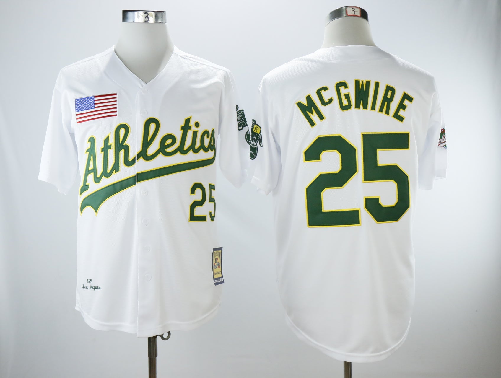 Mark McGwire Oakland Athletics white Throwback jersey