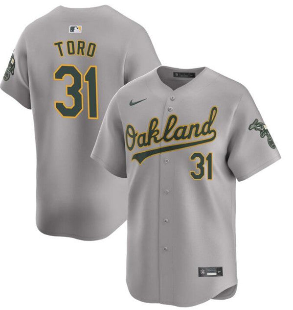 Abraham Toro Oakland Athletics gray Away jersey