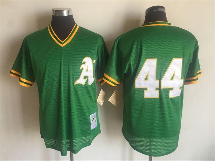 Reggie Jackson Oakland Athletics green Throwback jersey
