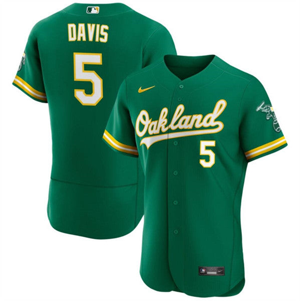 JD Davis Oakland Athletics green jersey