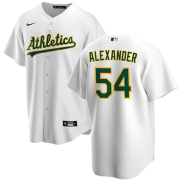 Scott Alexander Oakland Athletics white jersey