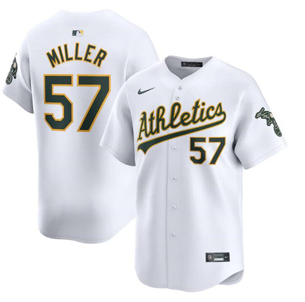 Mason Miller Oakland Athletics white Home jersey