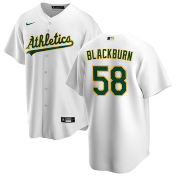 Paul Blackburn Oakland Athletics white jersey