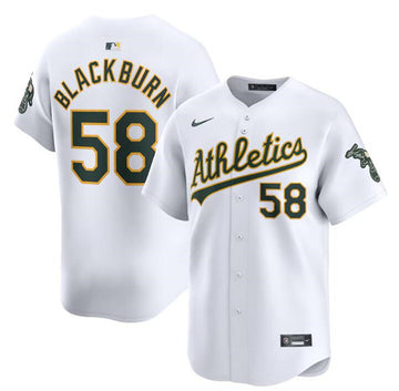 Paul Blackburn Oakland Athletics white Home jersey