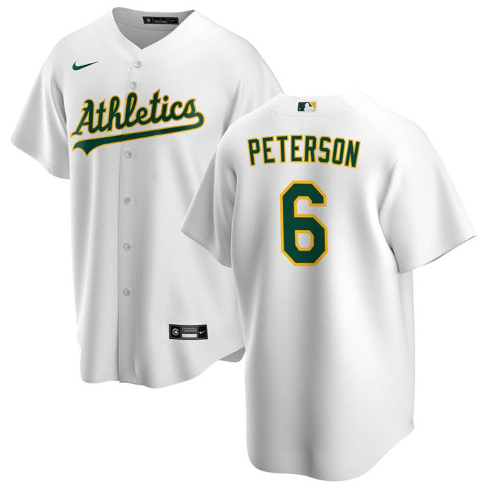 Jace Peterson Oakland Athletics white jersey