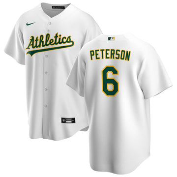 Jace Peterson Oakland Athletics white jersey