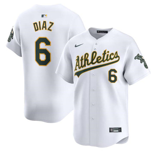 Jordan Diaz Oakland Athletics white Home jersey