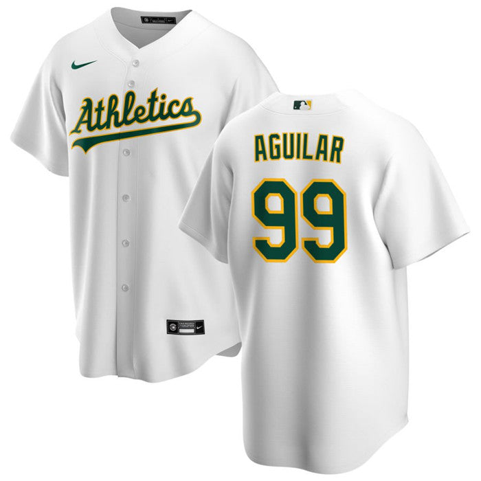 Jesus Aguilar Oakland Athletics white jersey