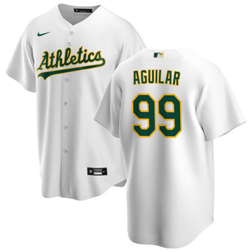 Jesus Aguilar Oakland Athletics white jersey