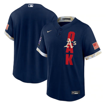 Custom Oakland Athletics navy All-Star jersey
