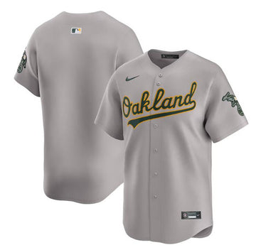 Custom Oakland Athletics gray Away jersey