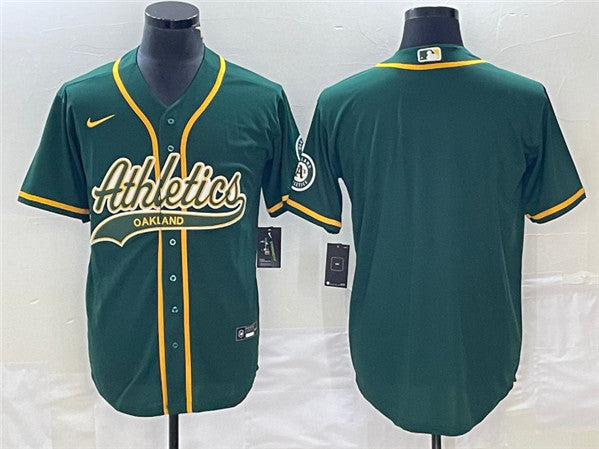 Custom Oakland Athletics green jersey