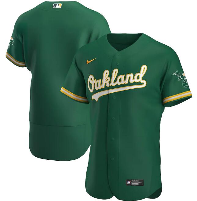 Custom Oakland Athletics green jersey