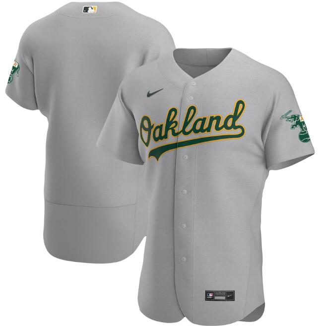 Custom Oakland Athletics grey jersey