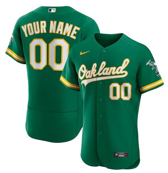 Custom Oakland Athletics green jersey