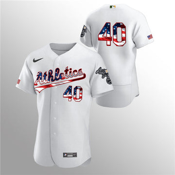 Oakland Athletics white jersey