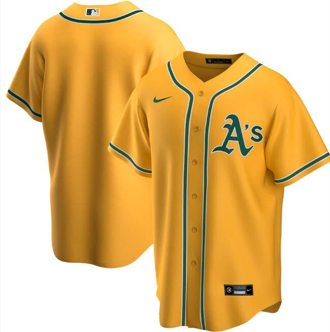 Oakland Athletics yellow jersey