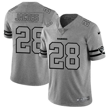Josh Jacobs Las Vegas Raiders gray jersey