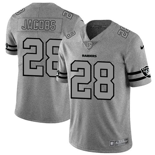 Josh Jacobs Las Vegas Raiders gray jersey