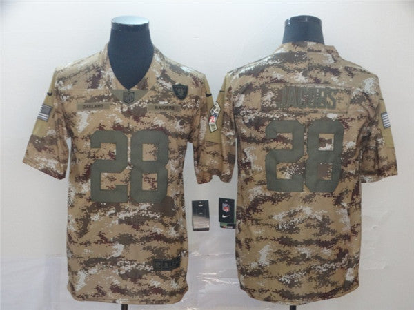 Josh Jacobs Las Vegas Raiders camo Salute To Service jersey