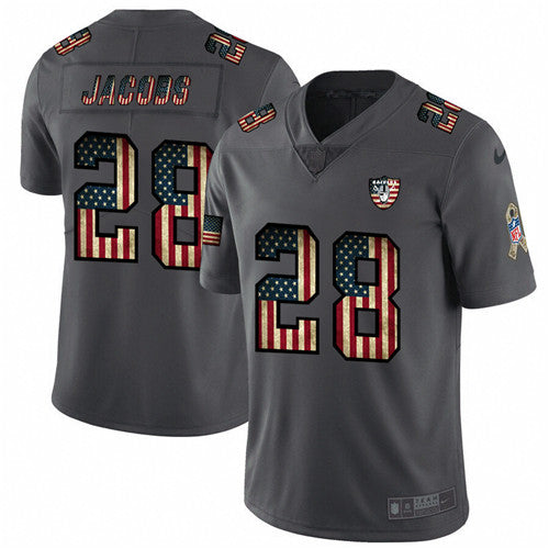 Josh Jacobs Las Vegas Raiders grey Salute To Service jersey