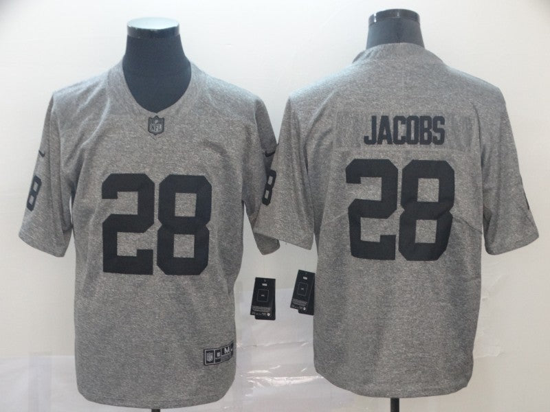 Josh Jacobs Las Vegas Raiders grey jersey