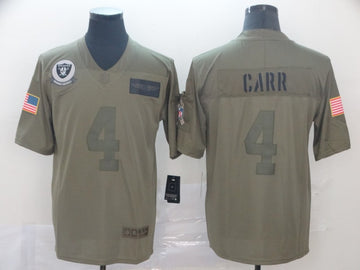 Derek Carr Las Vegas Raiders camo Salute To Service jersey