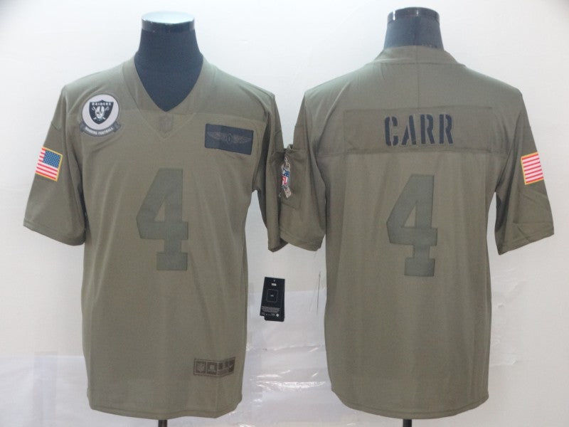 Derek Carr Las Vegas Raiders camo Salute To Service jersey