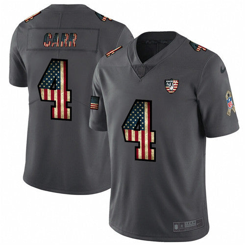 Derek Carr Las Vegas Raiders grey Salute To Service jersey