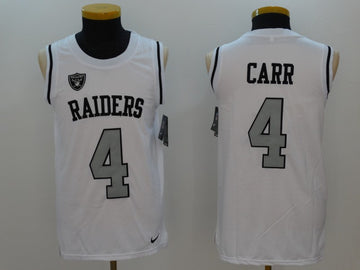 Derek Carr Las Vegas Raiders white jersey