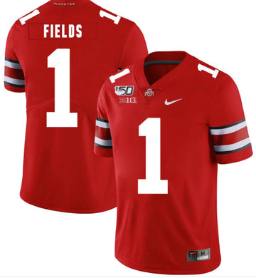 Justin Fields Ohio State Buckeyes red jersey
