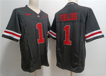 Justin Fields Ohio State Buckeyes black FUSE jersey