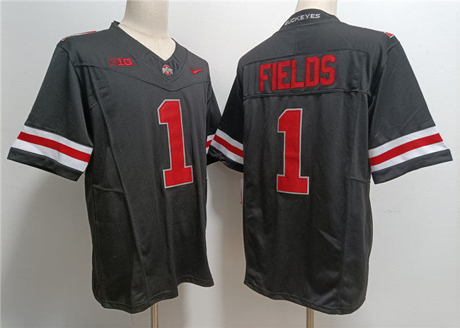 Justin Fields Ohio State Buckeyes black FUSE jersey