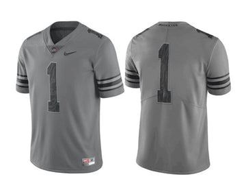 Justin Fields Ohio State Buckeyes gray jersey