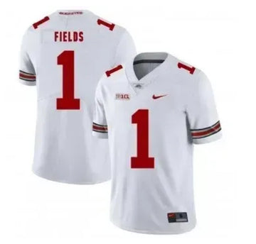 Justin Fields Ohio State Buckeyes white jersey