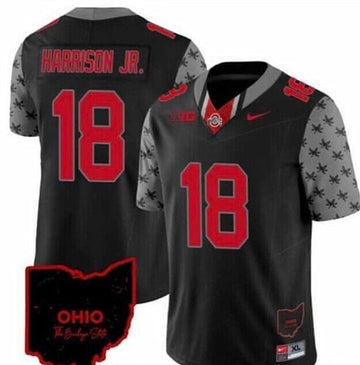 Marvin Harrison JR Ohio State Buckeyes black FUSE jersey