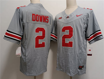 Caleb Downs Ohio State Buckeyes gray FUSE jersey