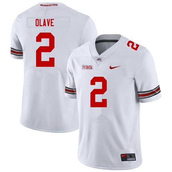 Chris Olave Ohio State Buckeyes white jersey