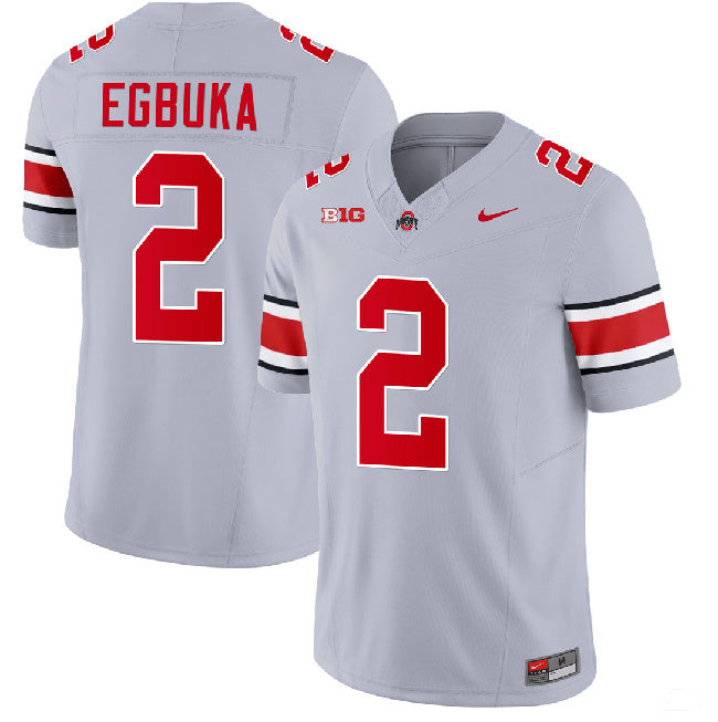 Emeka Egbuka Ohio State Buckeyes gray FUSE jersey