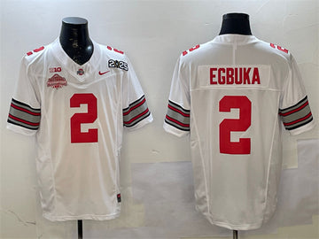 Emeka Egbuka Ohio State Buckeyes white FUSE jersey