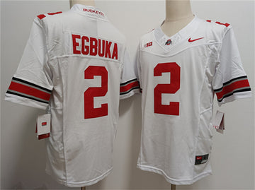 Emeka Egbuka Ohio State Buckeyes white FUSE jersey