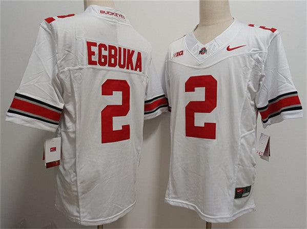 Emeka Egbuka Ohio State Buckeyes white FUSE jersey