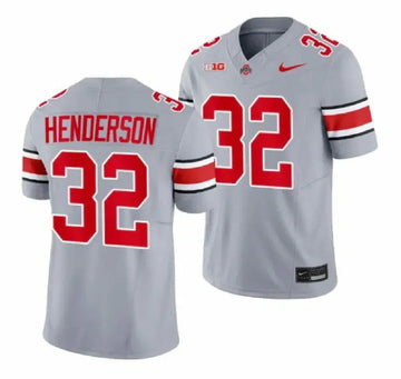 TreVeyon Henderson Ohio State Buckeyes gray FUSE jersey